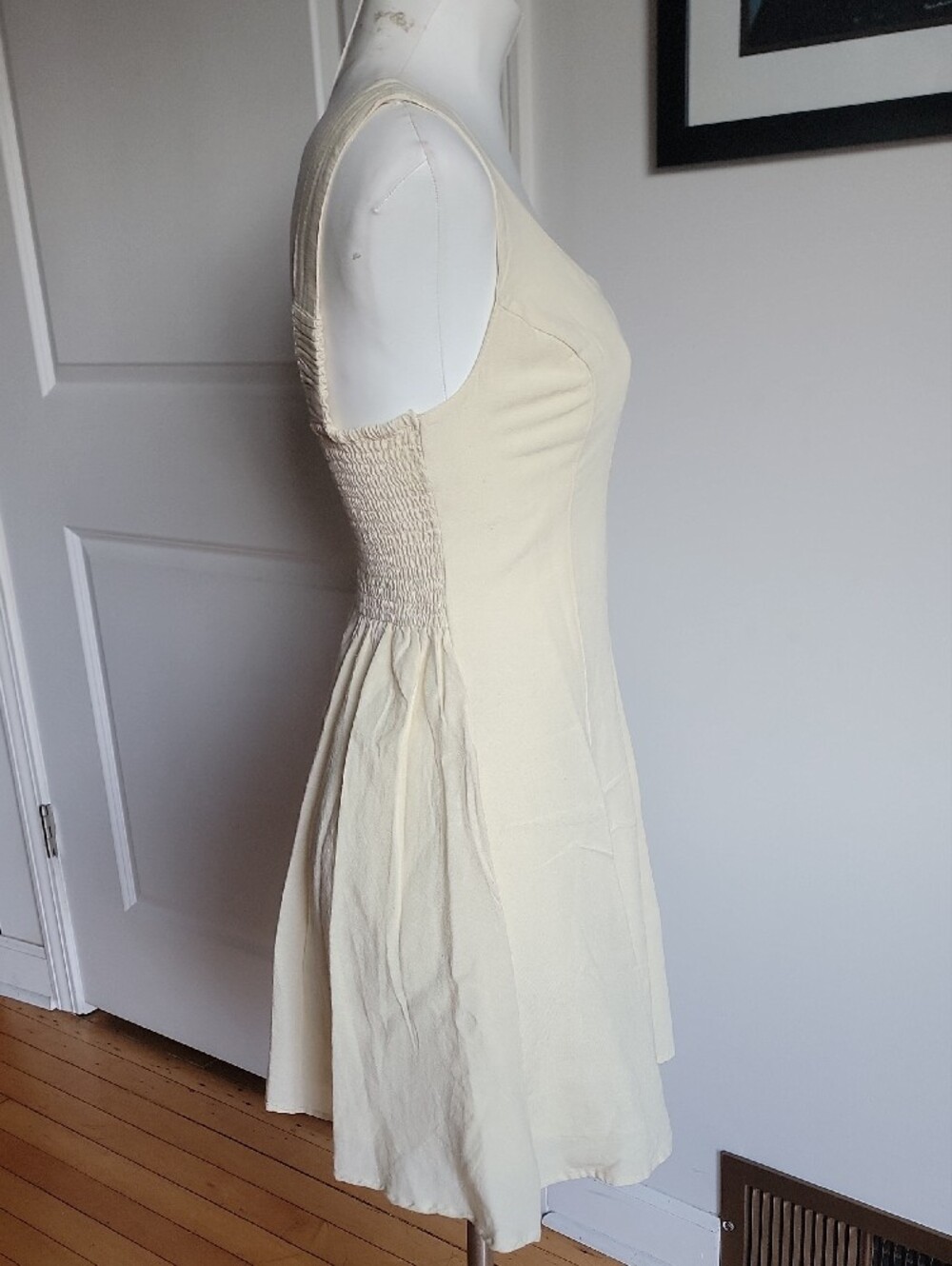 Japna Butter Yellow Sleeveless Fit & Flare Mini Dress - Size Small - NWOT - Picture 2 of 4